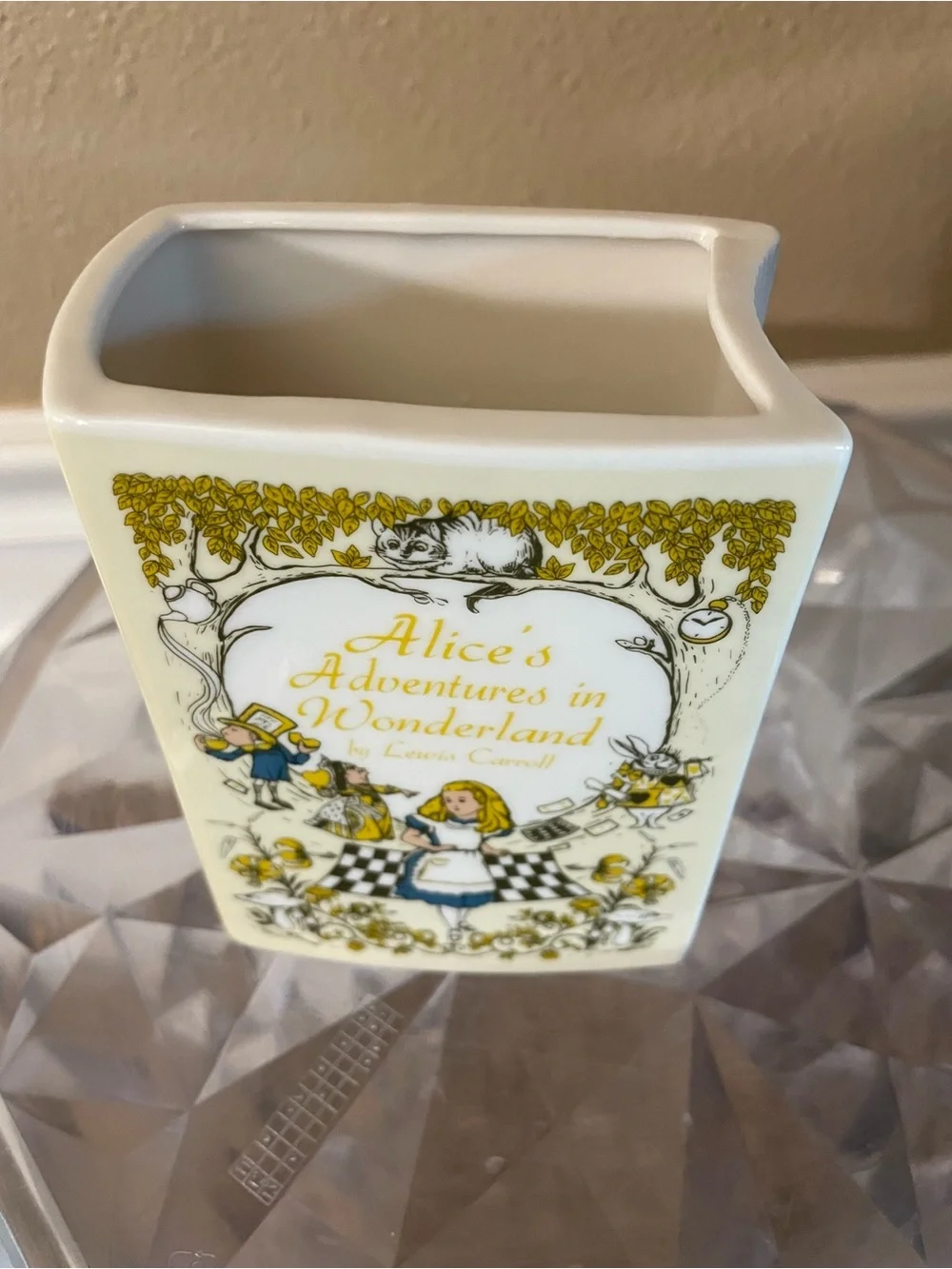 Biblio Bloom Vintage Alice Adventures In Wonderland Book Shaped Vase